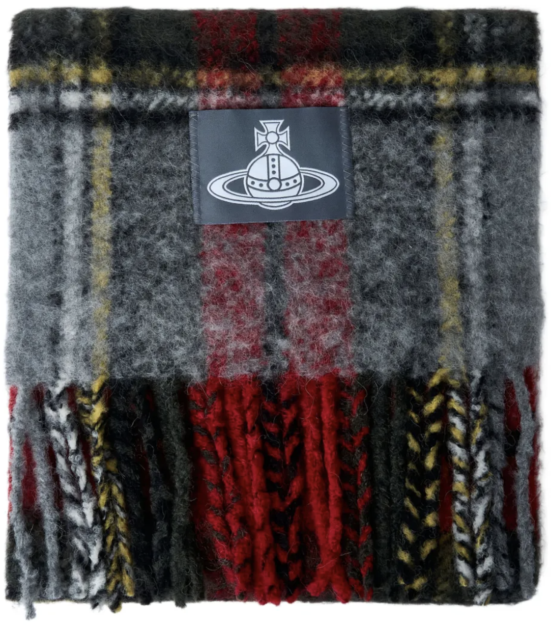 Vivienne Westwood Check Scarf Red Divers