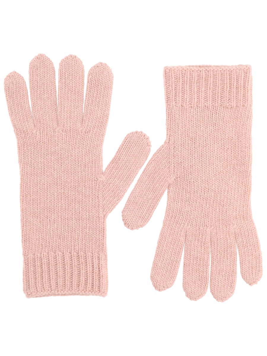 Vivienne Westwood Delicate Orb Embroidery Cashmere Gloves Neutraal