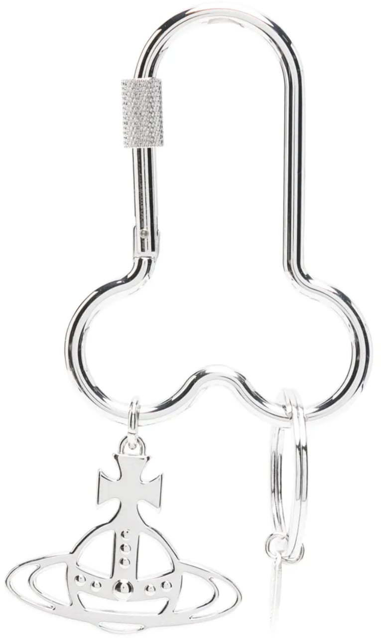 Vivienne Westwood Penis Carabiner Keyring Silver Zilver