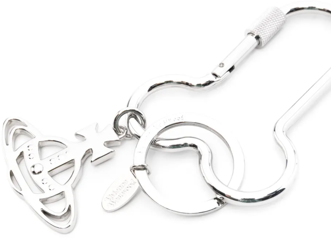 Vivienne Westwood Penis Carabiner Keyring Silver Zilver