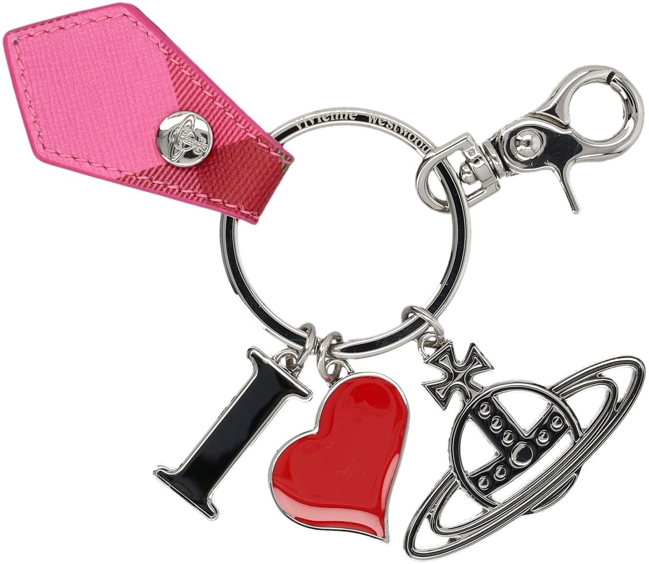 Vivienne Westwood I Love Orb Keyring Candy Tartan Divers