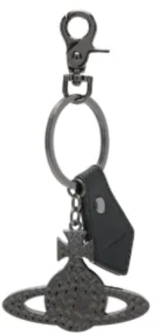 Vivienne Westwood Hammered Orb Gunmetal Black Saffiano Zwart
