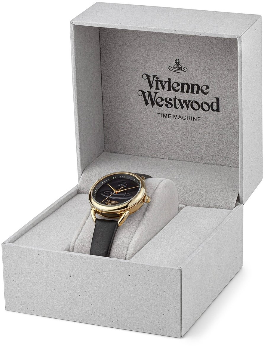 Vivienne Westwood Carnaby Orb Logo 32mm Quartz Watch Zwart