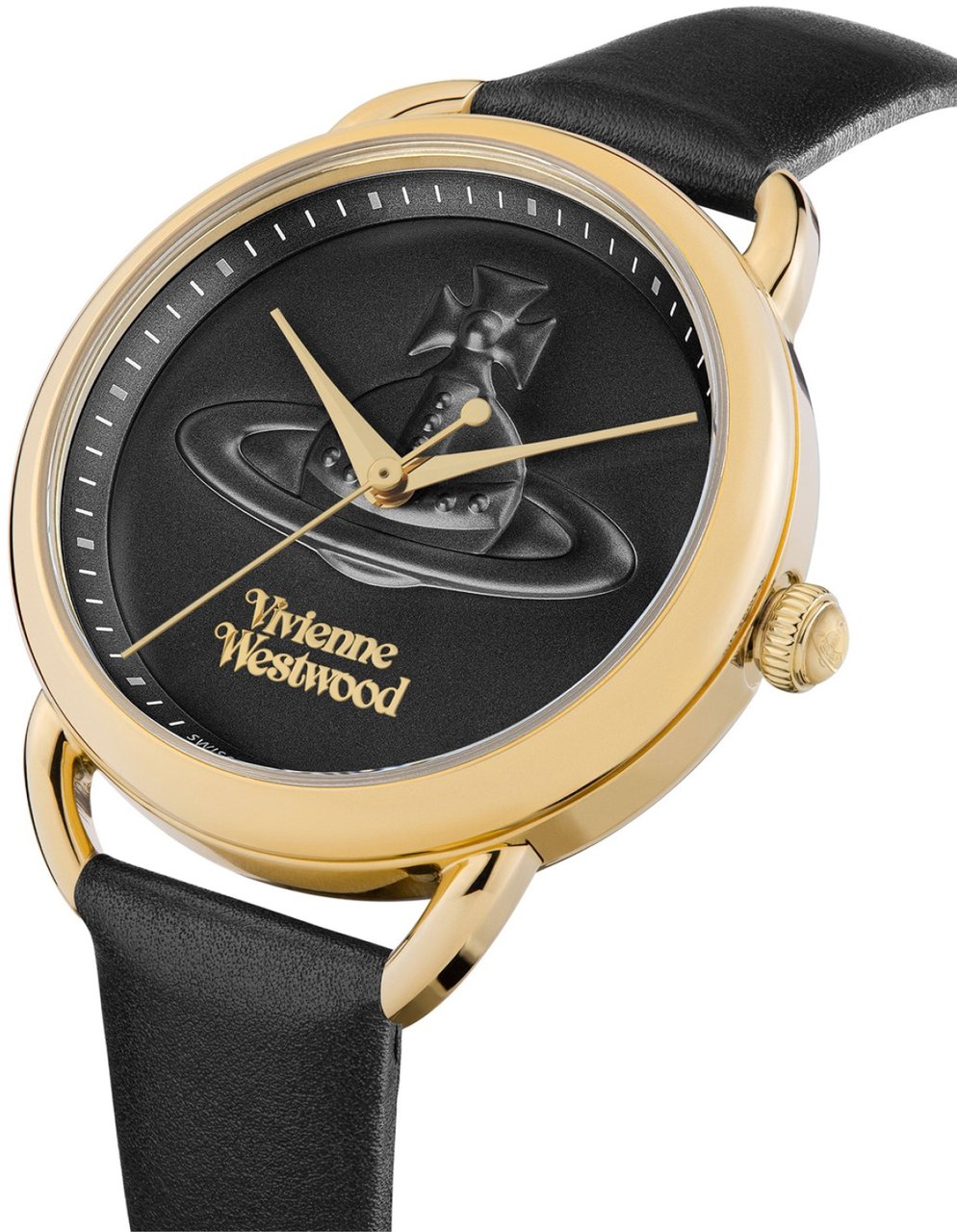 Vivienne Westwood Carnaby Orb Logo 32mm Quartz Watch Zwart