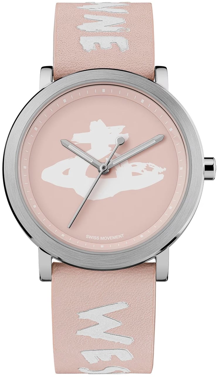 Vivienne Westwood Ladbroke Orb Logo 35mm Quartz Watch Roze