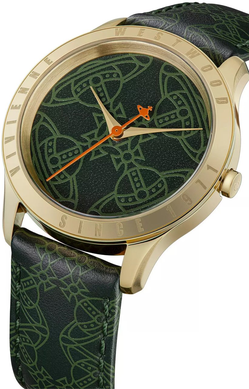 Vivienne Westwood Berkley Logo 35mm Quartz Watch Groen