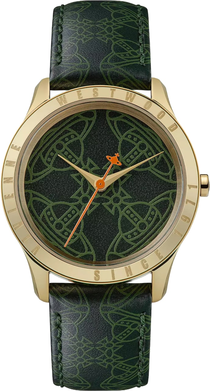 Vivienne Westwood Berkley Logo 35mm Quartz Watch Groen