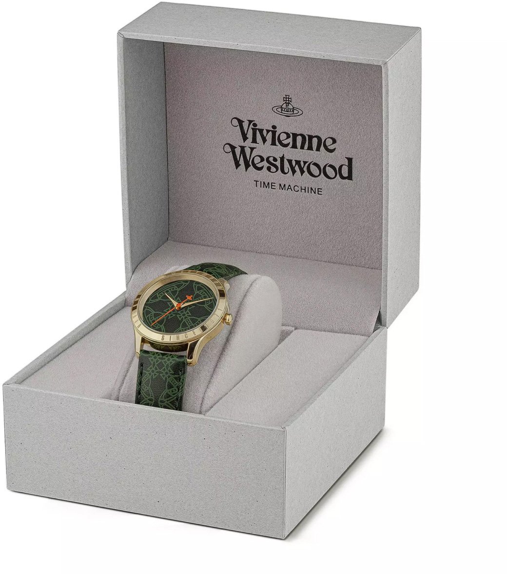 Vivienne Westwood Berkley Logo 35mm Quartz Watch Groen