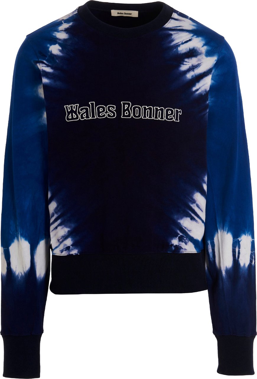 WALES BONNER Blue Cotton Sweatshirt Blauw