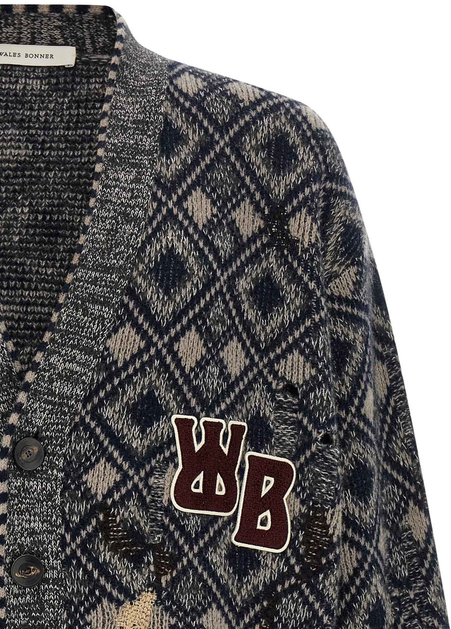 WALES BONNER Multicolor Merino Wool Cardigan Divers