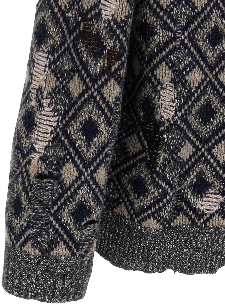WALES BONNER Multicolor Merino Wool Cardigan Divers