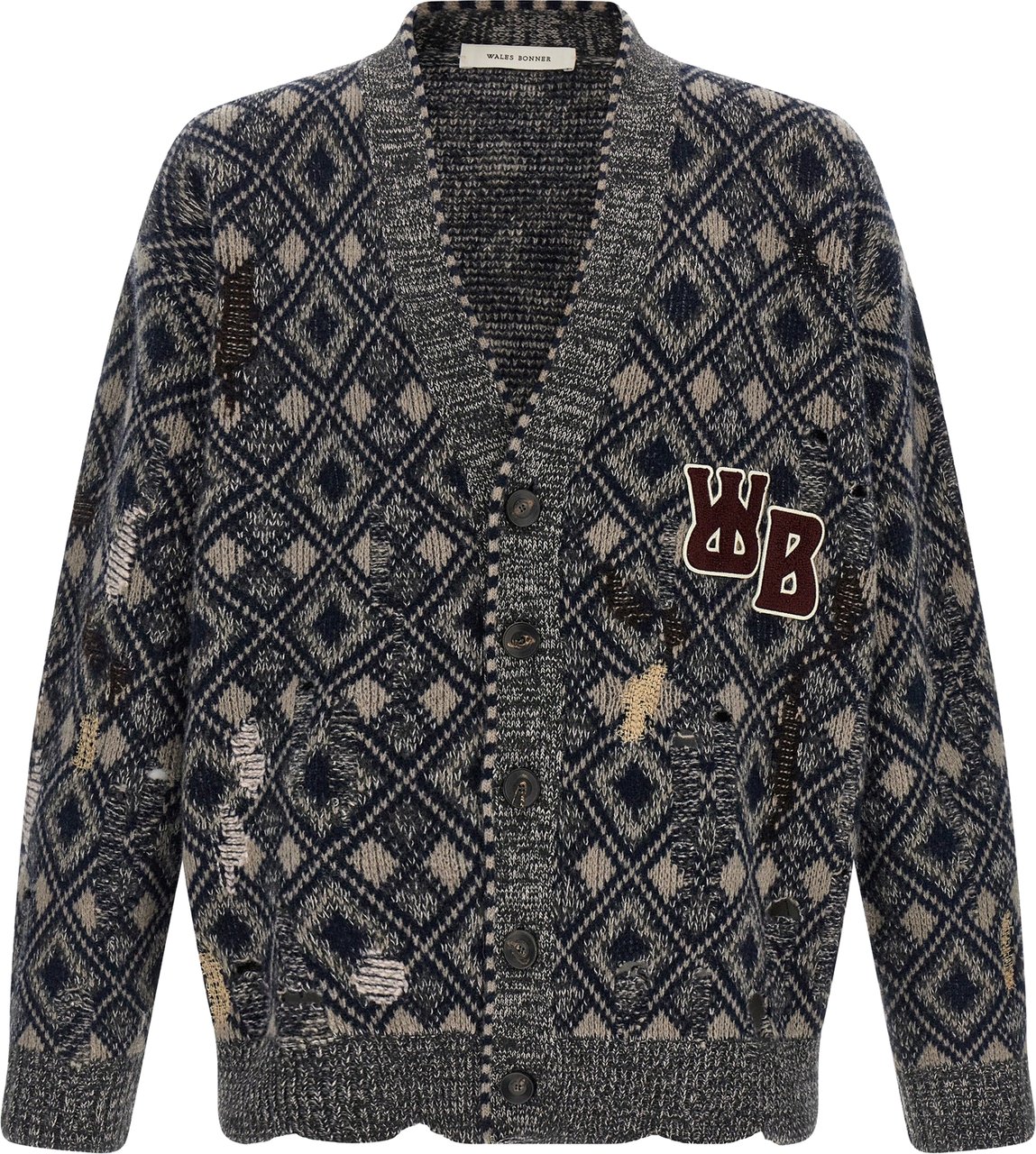 WALES BONNER Multicolor Merino Wool Cardigan Divers