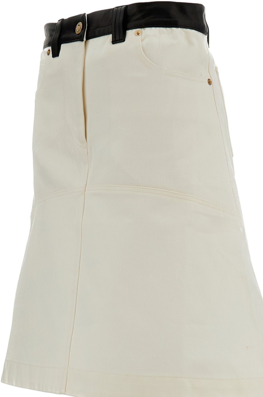 Wales Bonner Organinic Cotton Denim Skirt Wit