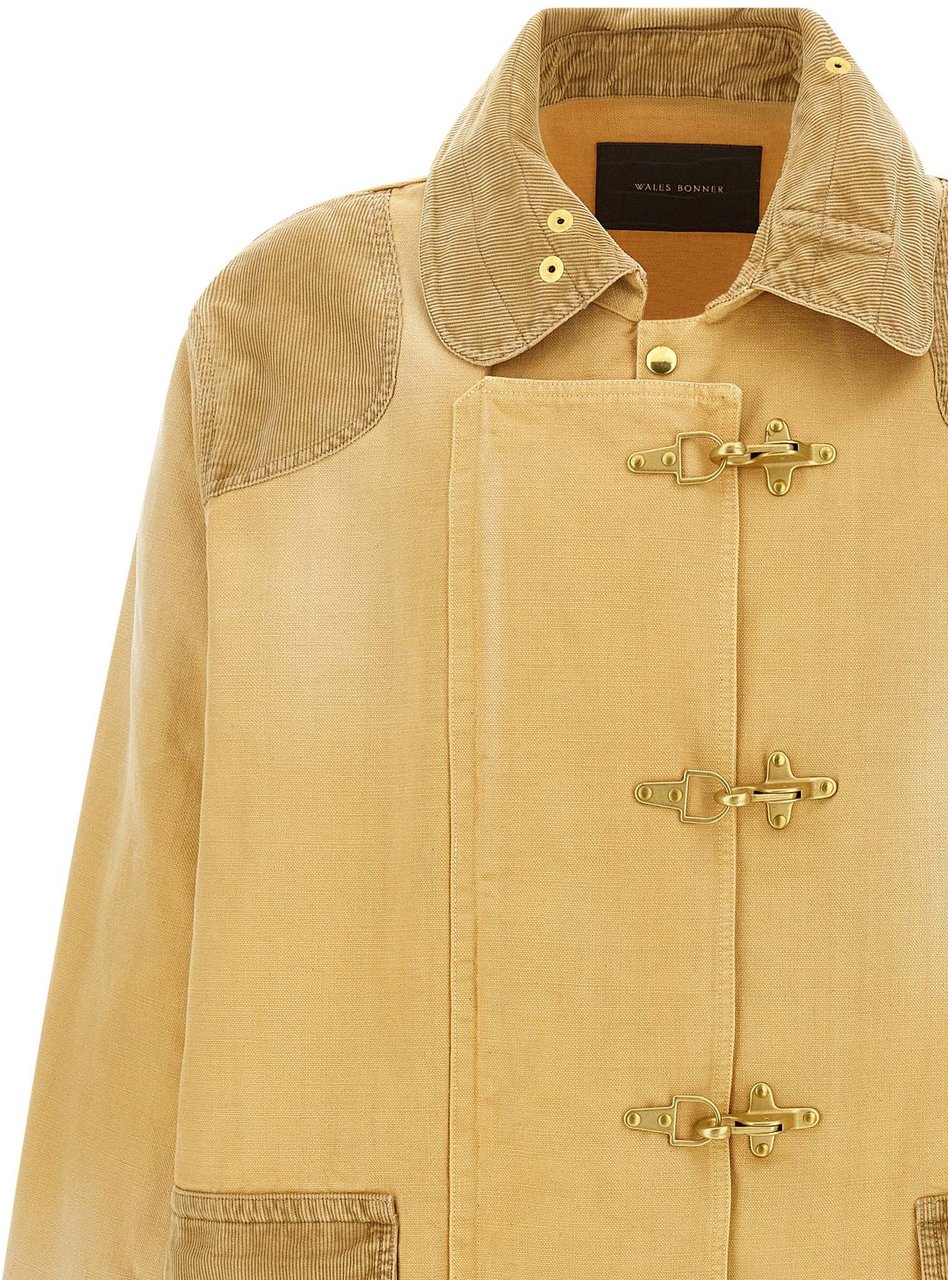 WALES BONNER Beige Cotton Coat Beige
