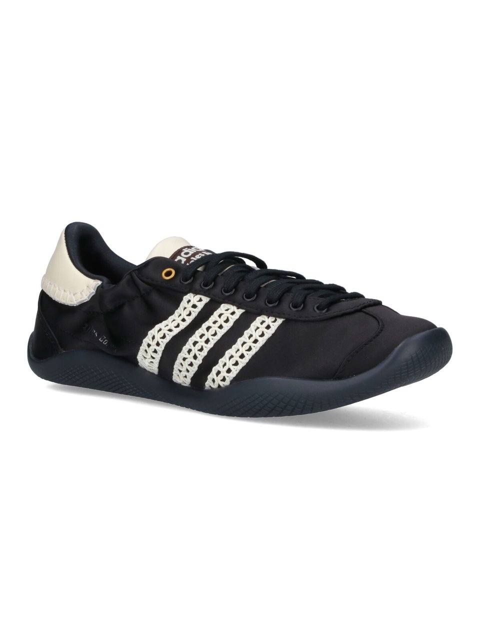 Wales Bonner "Kalintha" Sneakers, In Black Fabric, Round Toe Zwart