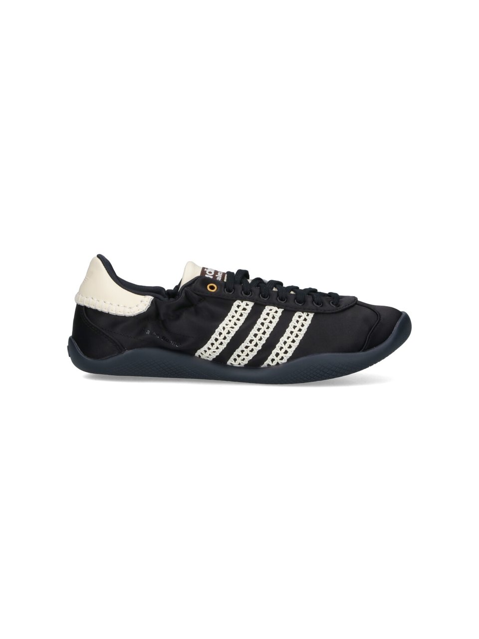 Wales Bonner "Kalintha" Sneakers, In Black Fabric, Round Toe Zwart
