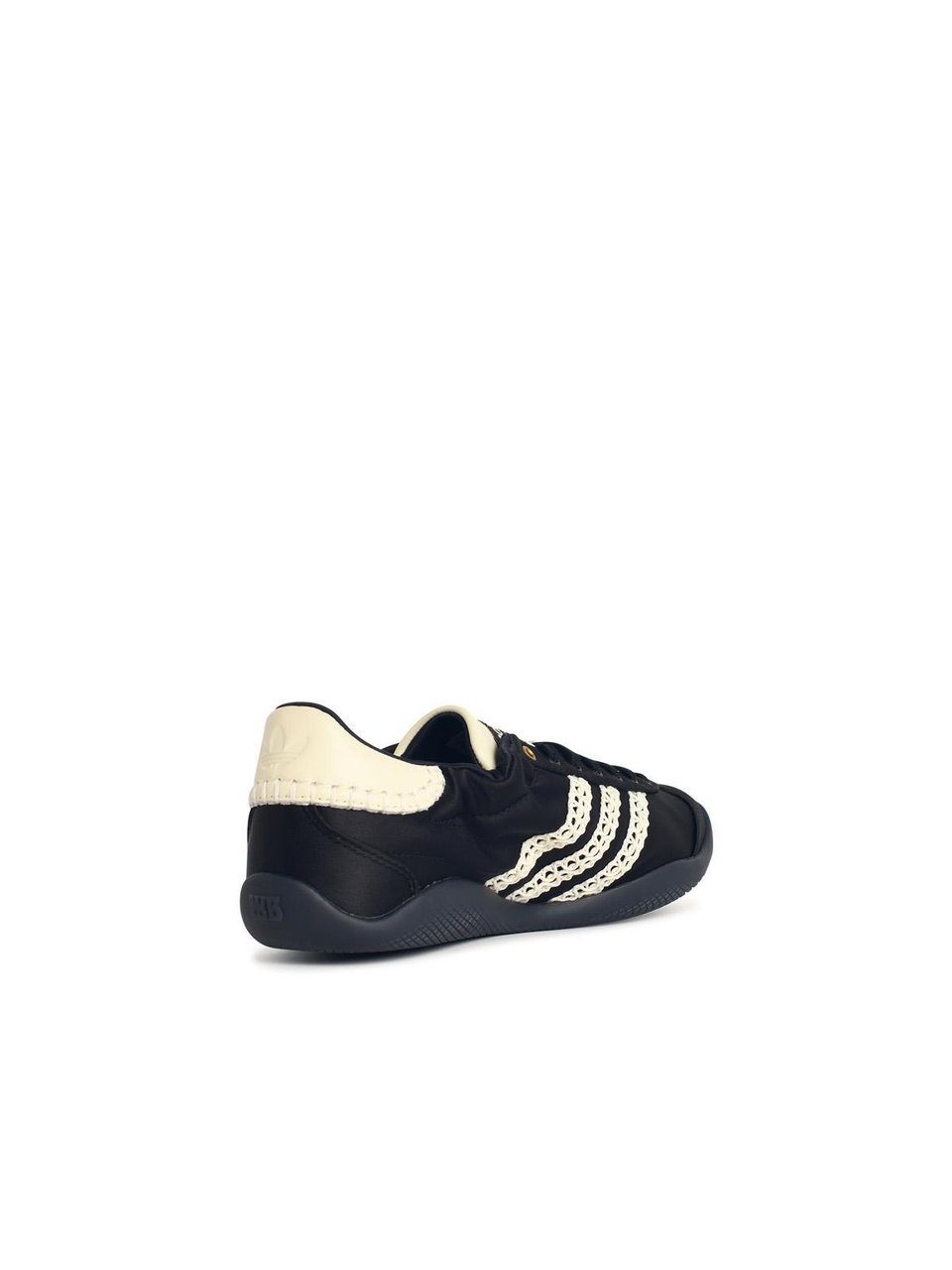 Wales Bonner Karintha Lo Satin' Black Fabric Sneakers Zwart