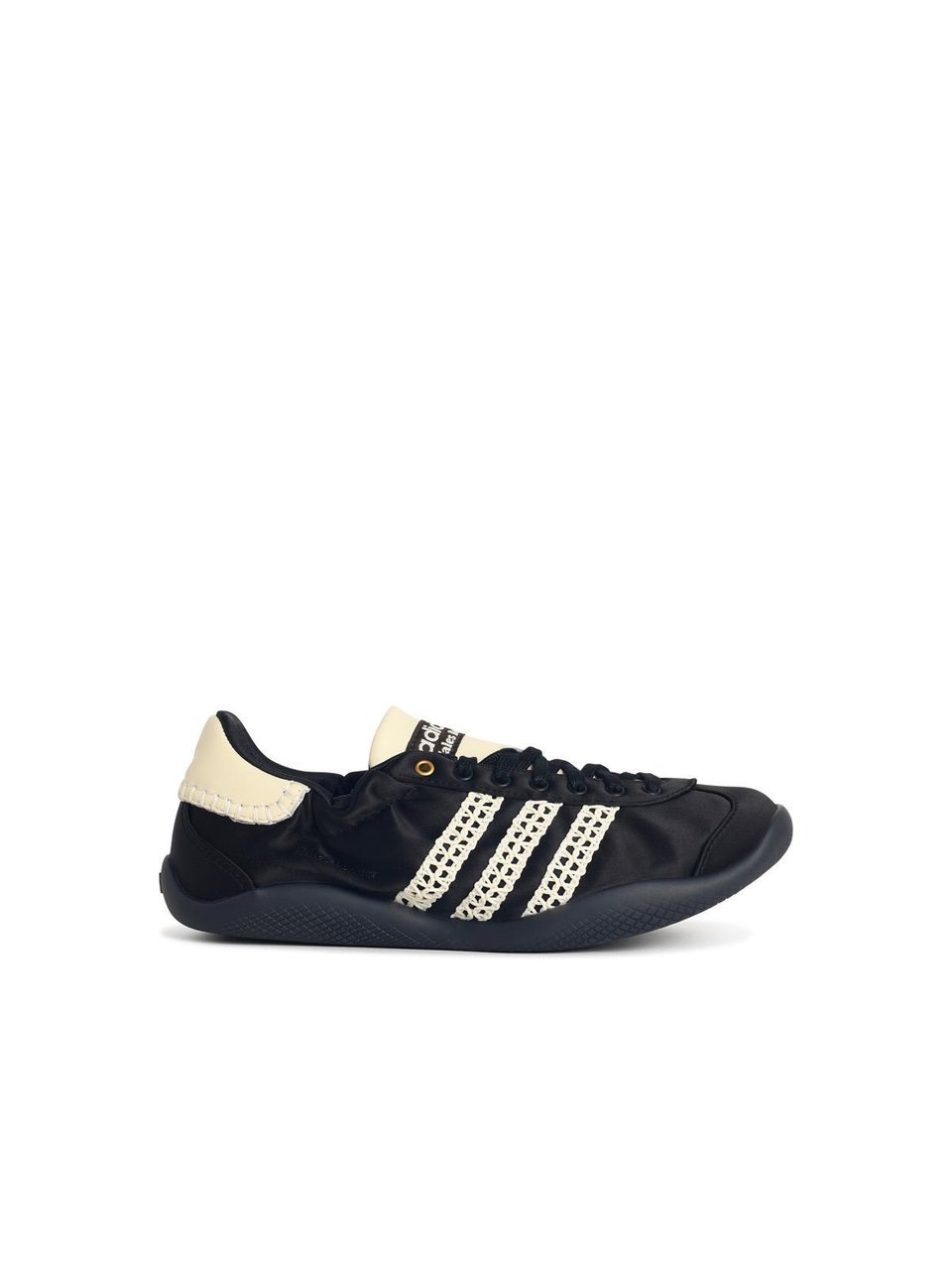 Wales Bonner Karintha Lo Satin' Black Fabric Sneakers Zwart