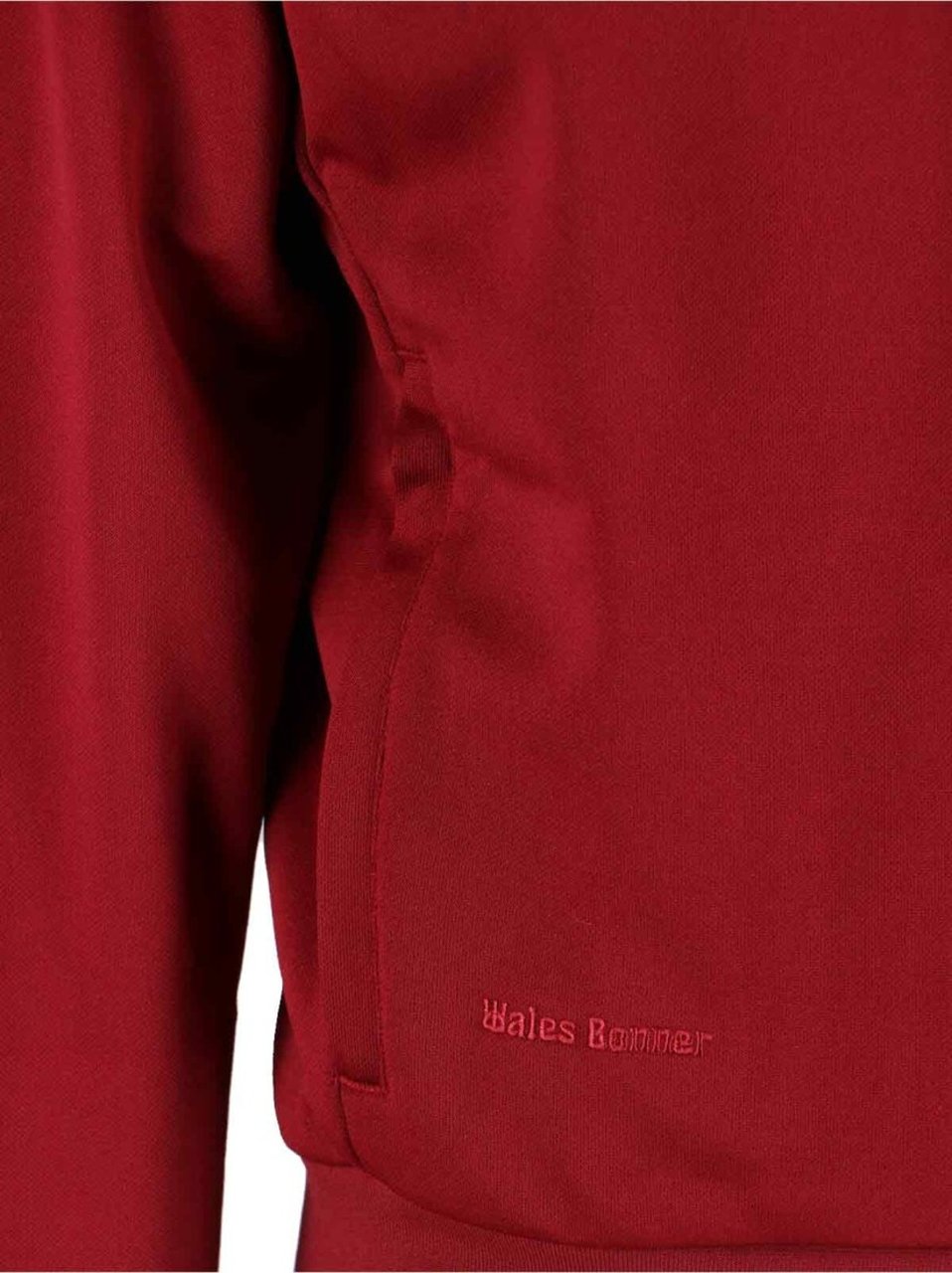 Wales Bonner Bordeaux Cotton Blend Zip-Up Hoodie Rood