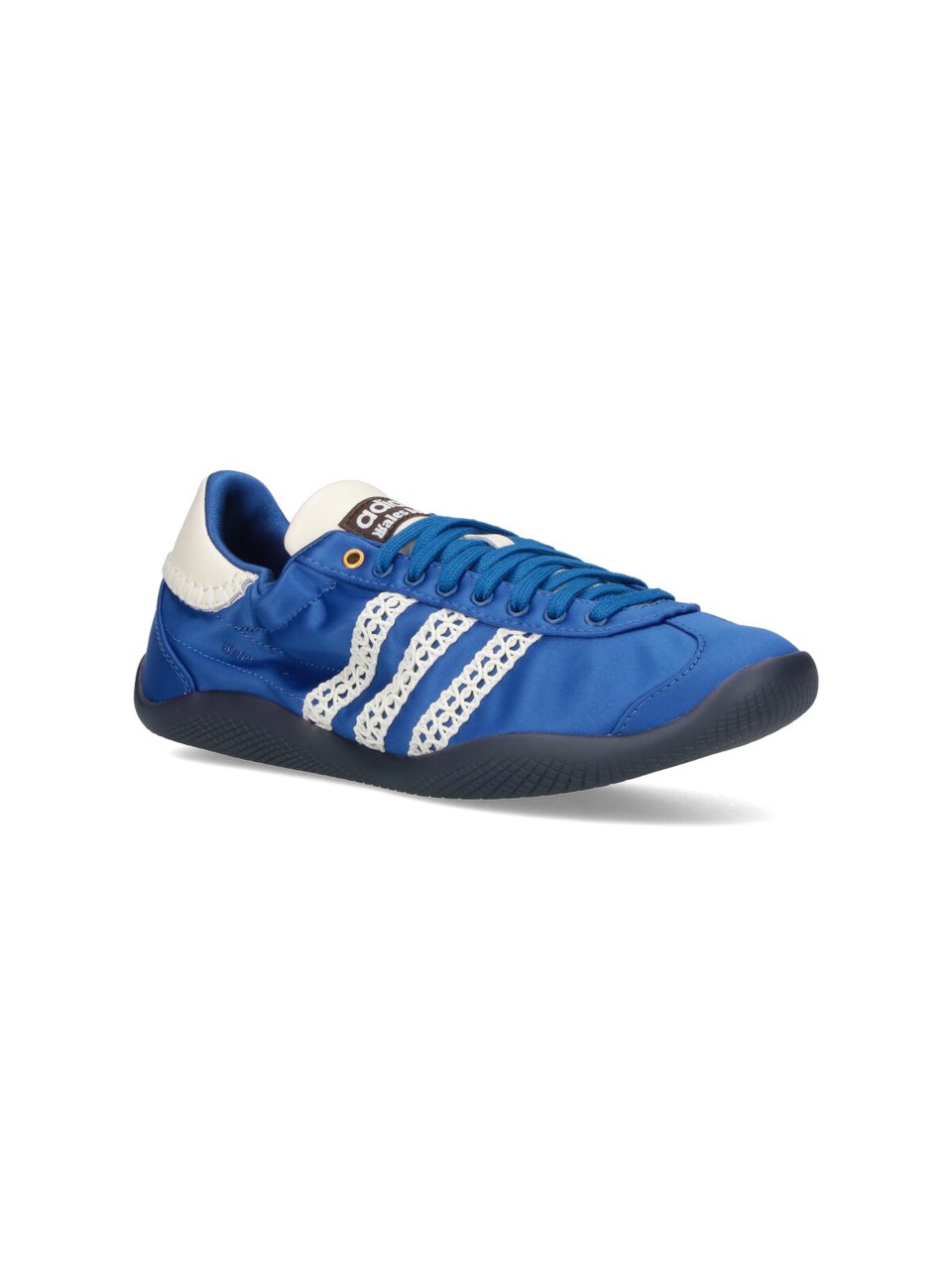 Wales Bonner "Kalintha" Sneakers, In Blue Fabric, Round Toe Blauw