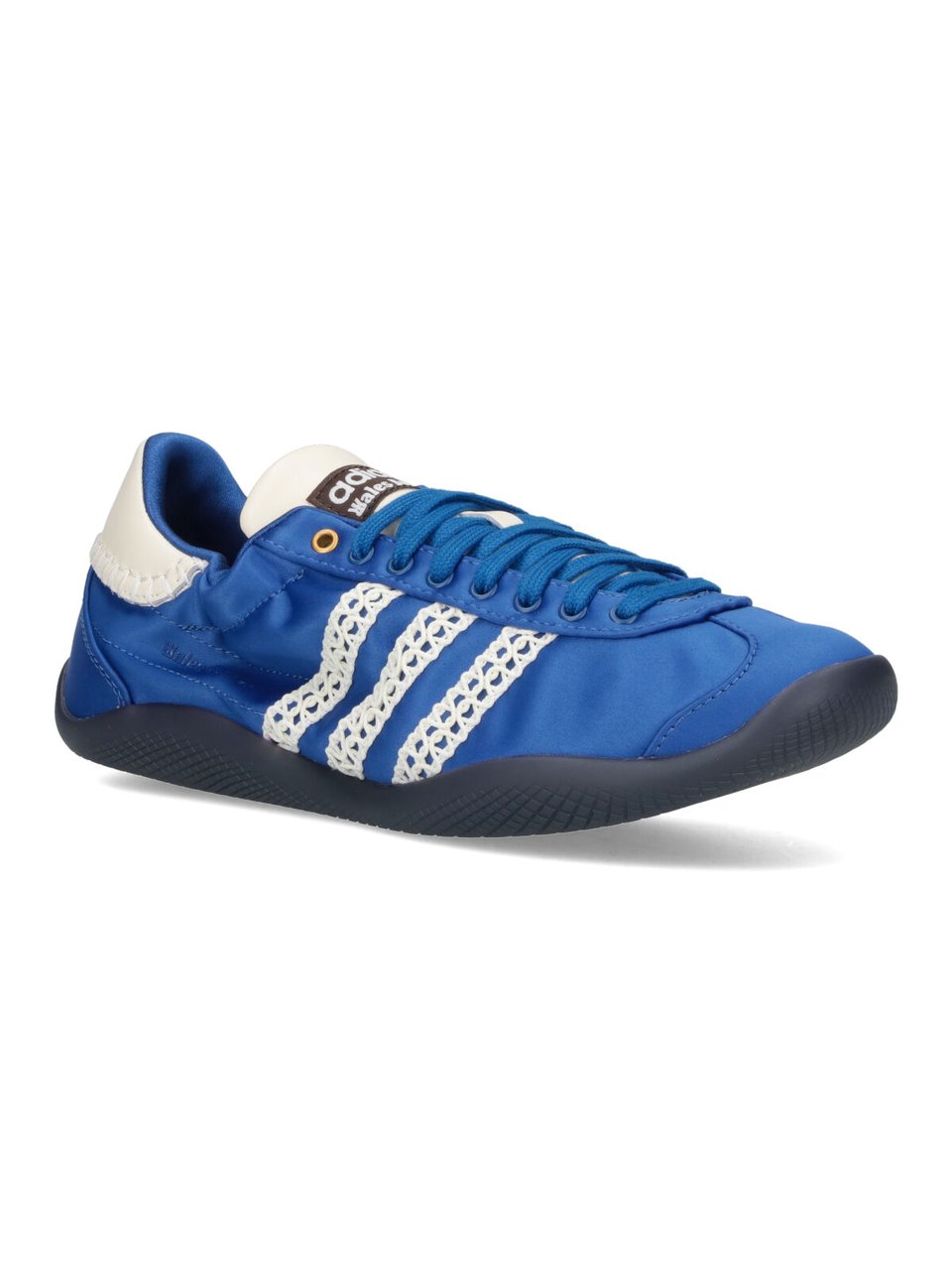 Wales Bonner "Kalintha" Sneakers, In Blue Fabric, Round Toe Blauw
