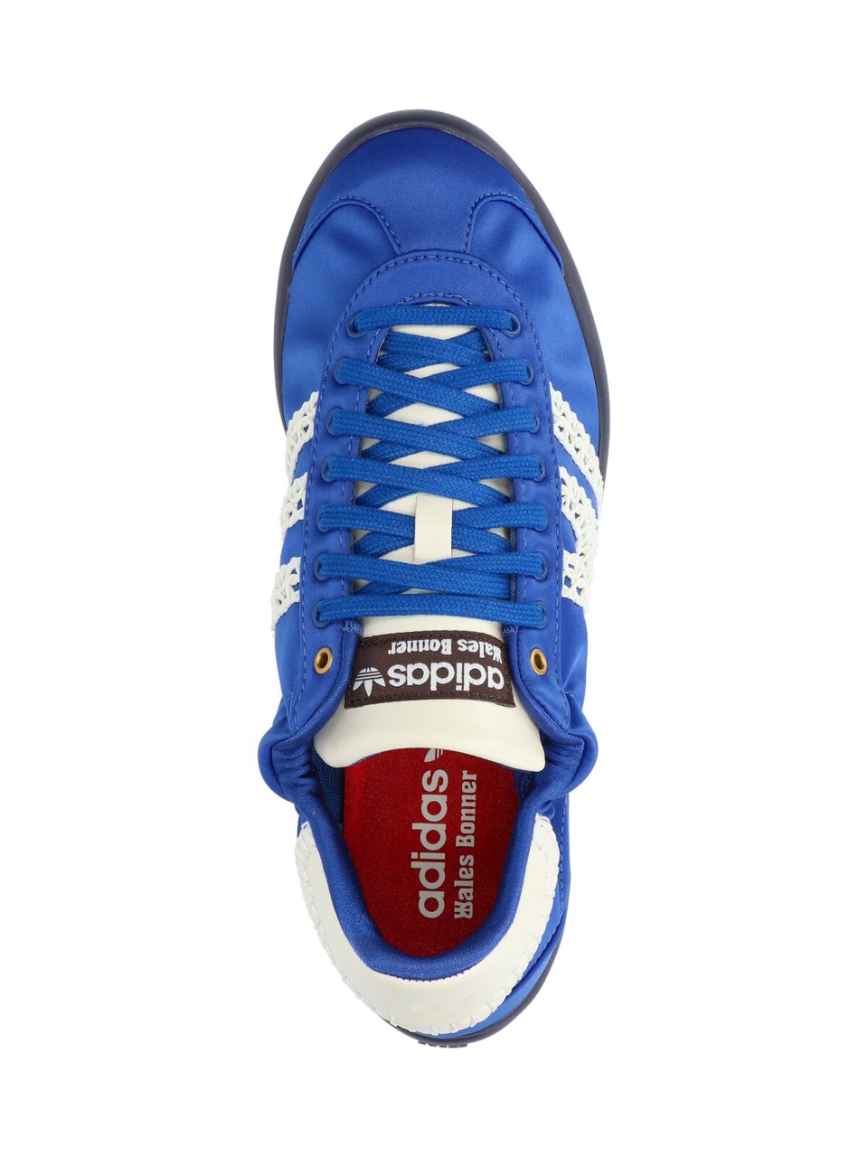 Wales Bonner "Kalintha" Sneakers, In Blue Fabric, Round Toe Blauw