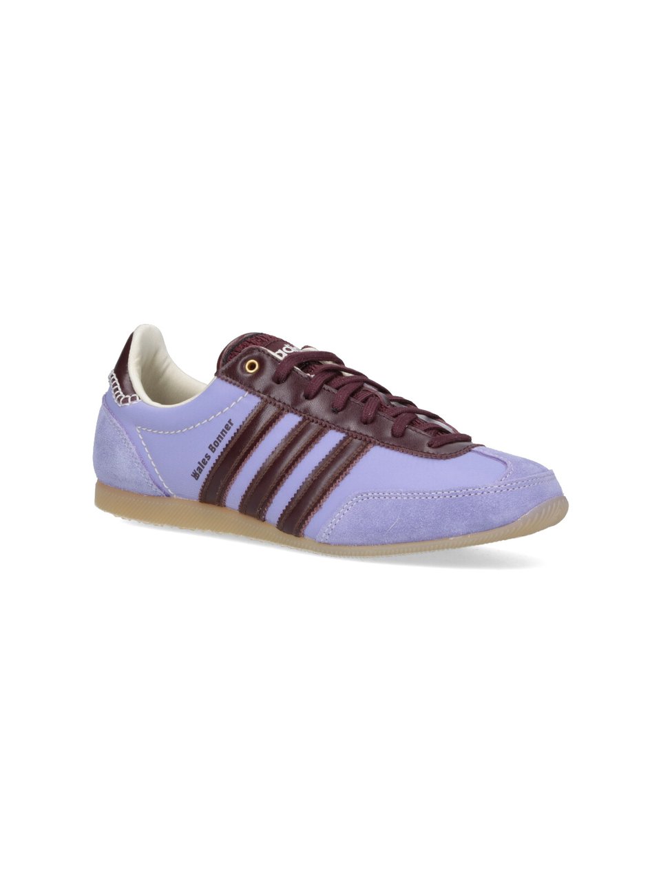 Wales Bonner "Japan" Sneakers, In Purple Leather, Round Toe Paars