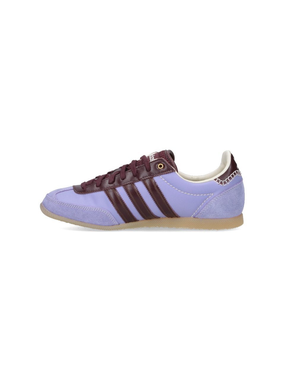 Wales Bonner "Japan" Sneakers, In Purple Leather, Round Toe Paars