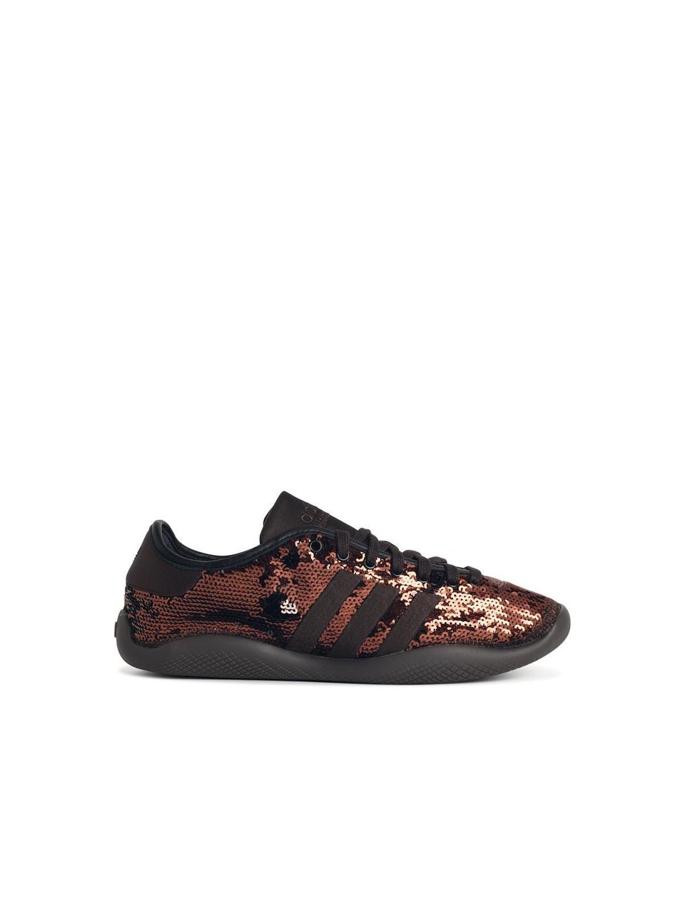 Wales Bonner Karintha Sequin' Brown Fabric Sneakers Zwart