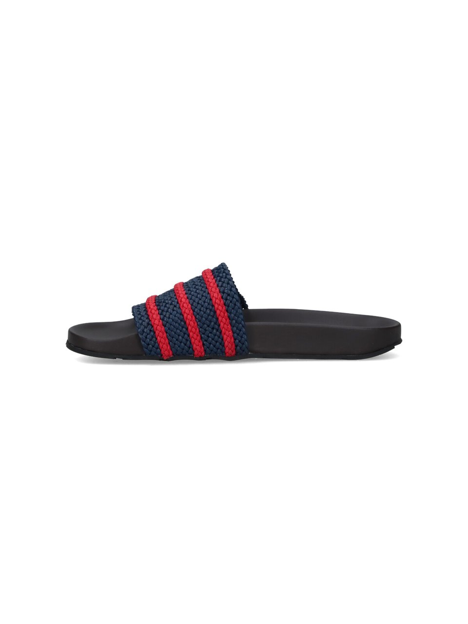 Wales Bonner "Adilette" Slides, In Blue Fabric, Dark Tone Blauw
