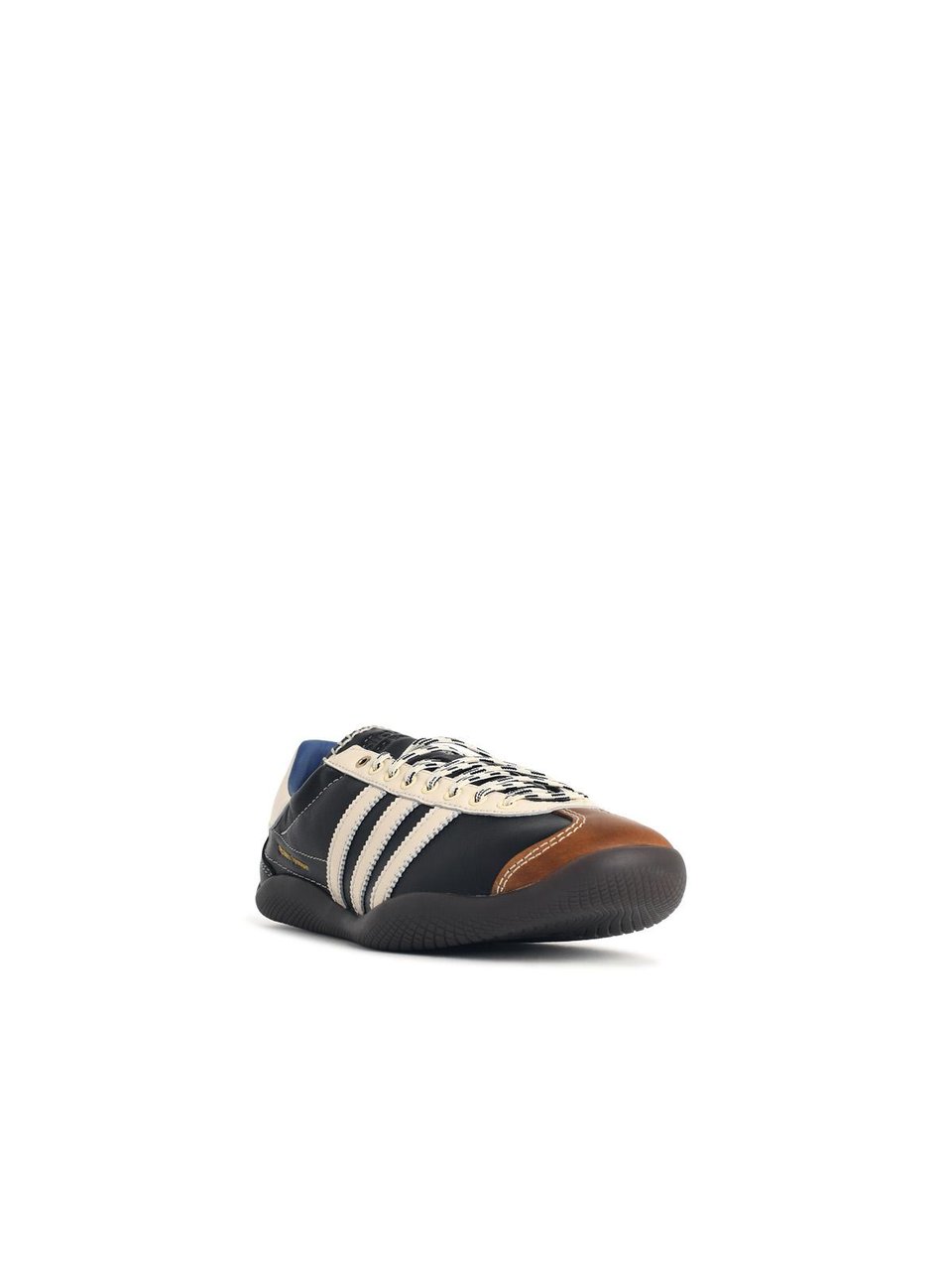 Wales Bonner 'Karintha' Black Leather Sneakers Grijs