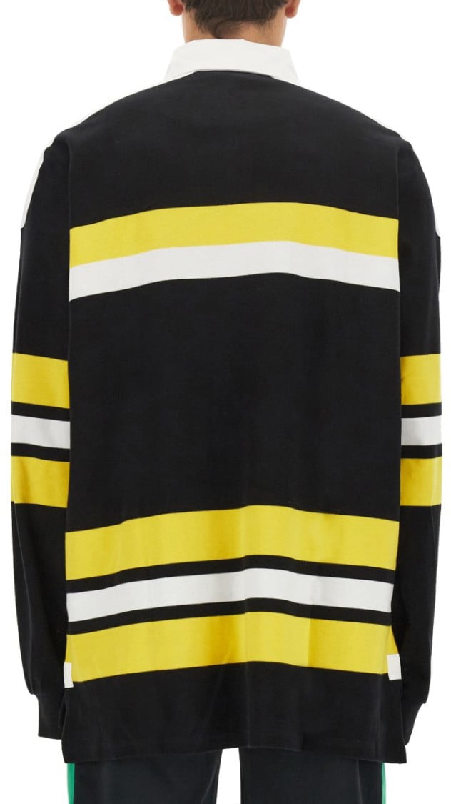 Wales Bonner Polo Shirt With Stripe Pattern Divers