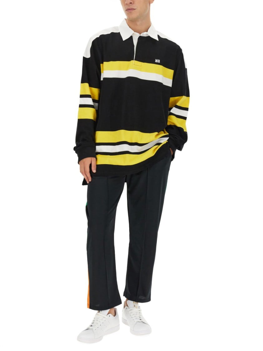 Wales Bonner Polo Shirt With Stripe Pattern Divers