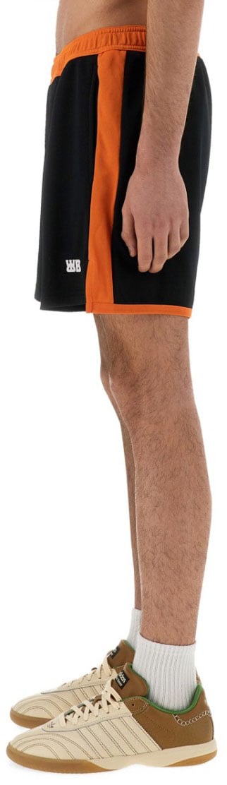 Wales Bonner Contrast Panel Jersey Shorts Zwart
