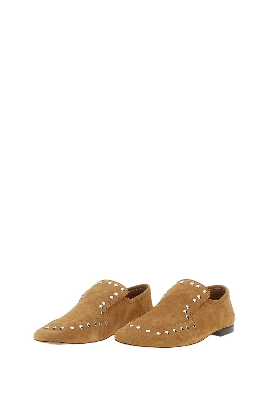 Wales Bonner Premium Suede Slip-On Slippers With Metal Stud Embellishments Bruin