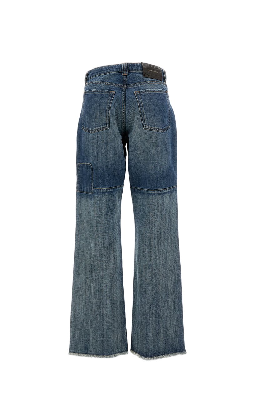 Wales Bonner Blue Chance Straight Leg Jeans Blauw