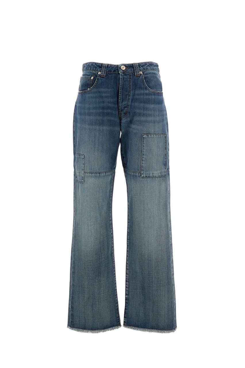 Wales Bonner Blue Chance Straight Leg Jeans Blauw