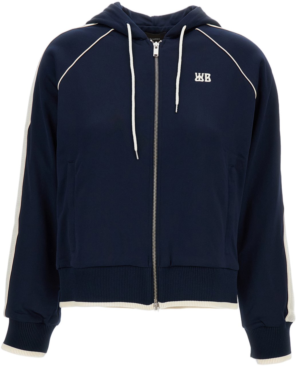 Wales Bonner Anthem Blue Cotton-Blend Hoodie Blauw