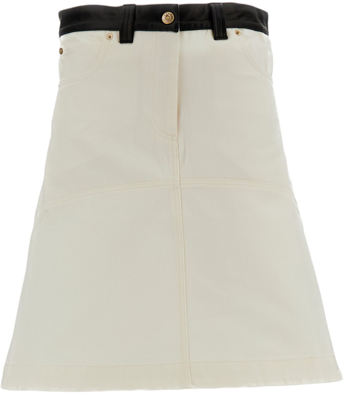 Wales Bonner Organinic Cotton Denim Skirt Wit