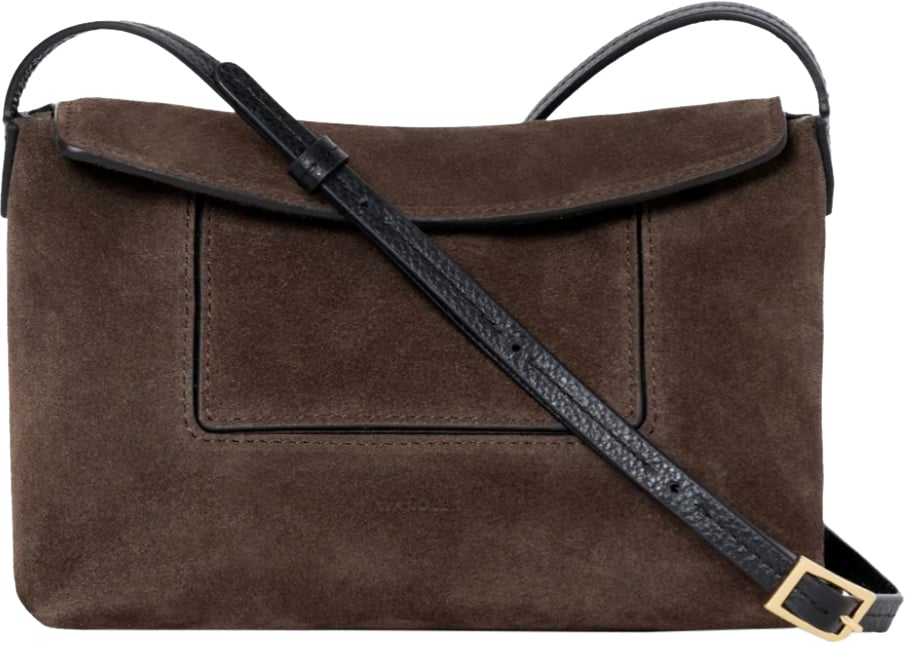 Wandler Penelope Slouch Mini Palissander Suede Bruin