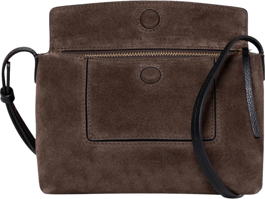 Wandler Penelope Slouch Mini Palissander Suede Bruin