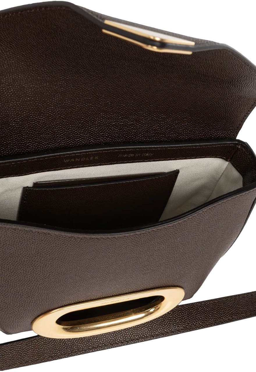 Wandler Veneto Crossbody Small Soil Caviar Bruin