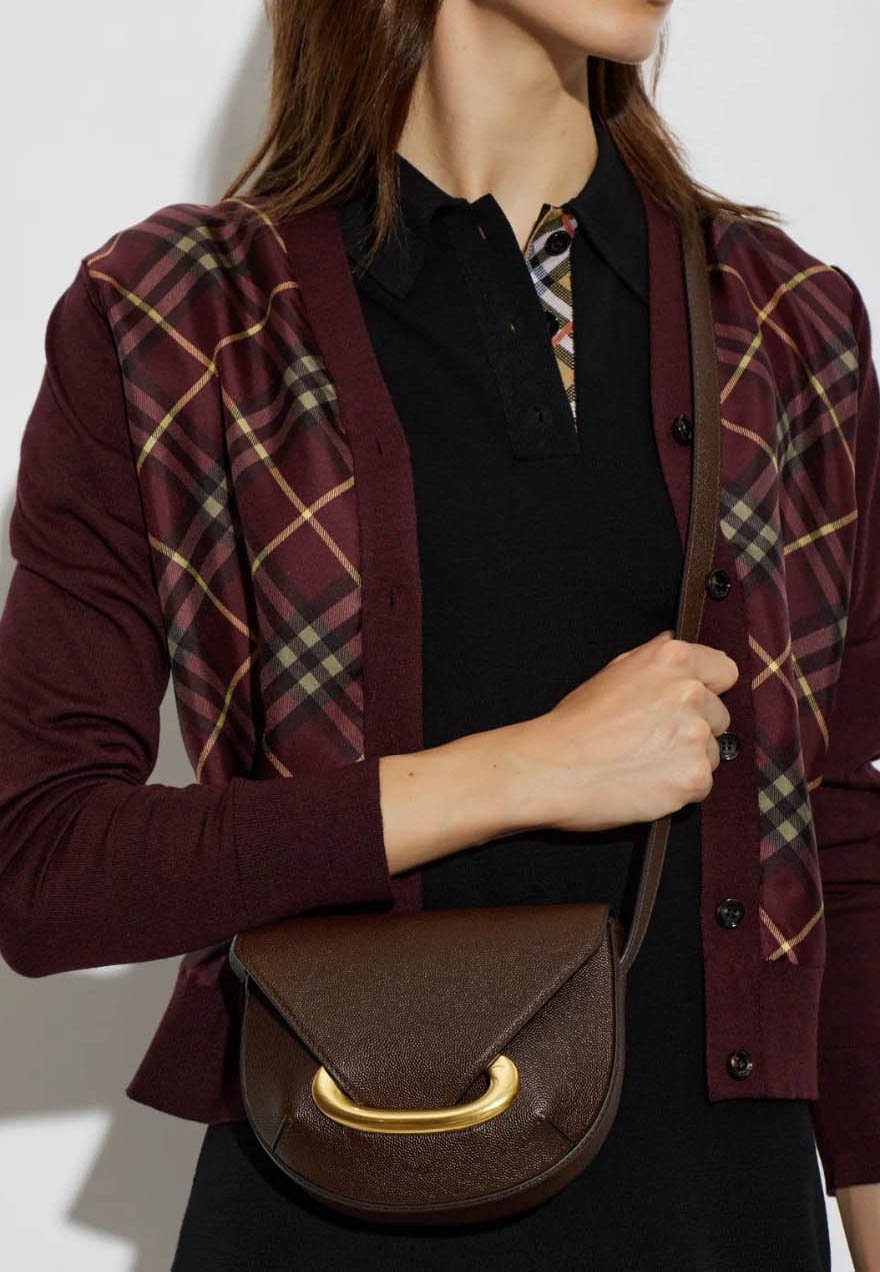 Wandler Veneto Crossbody Small Soil Caviar Bruin