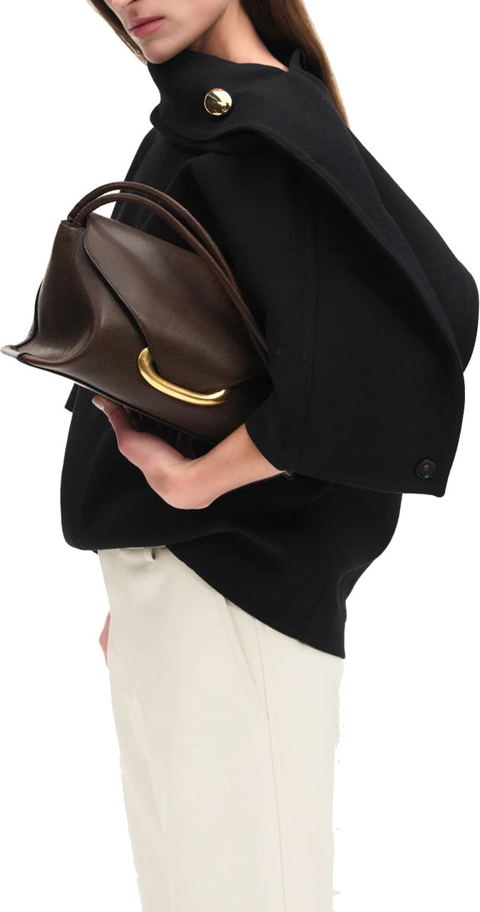 Wandler Veneto Shoulderbag Large Soil Caviar Bruin