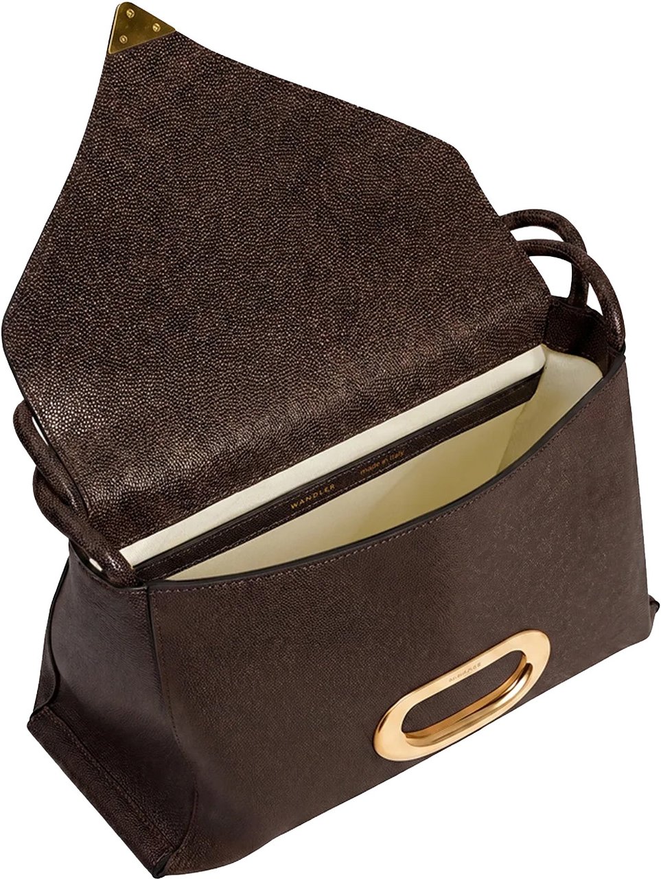 Wandler Veneto Shoulderbag Large Soil Caviar Bruin