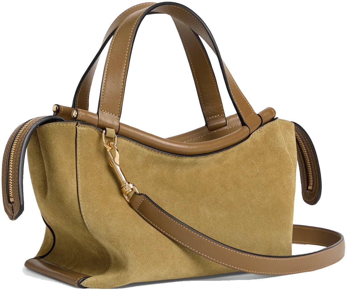 Wandler Ida Bag Small Khaki Suede Groen