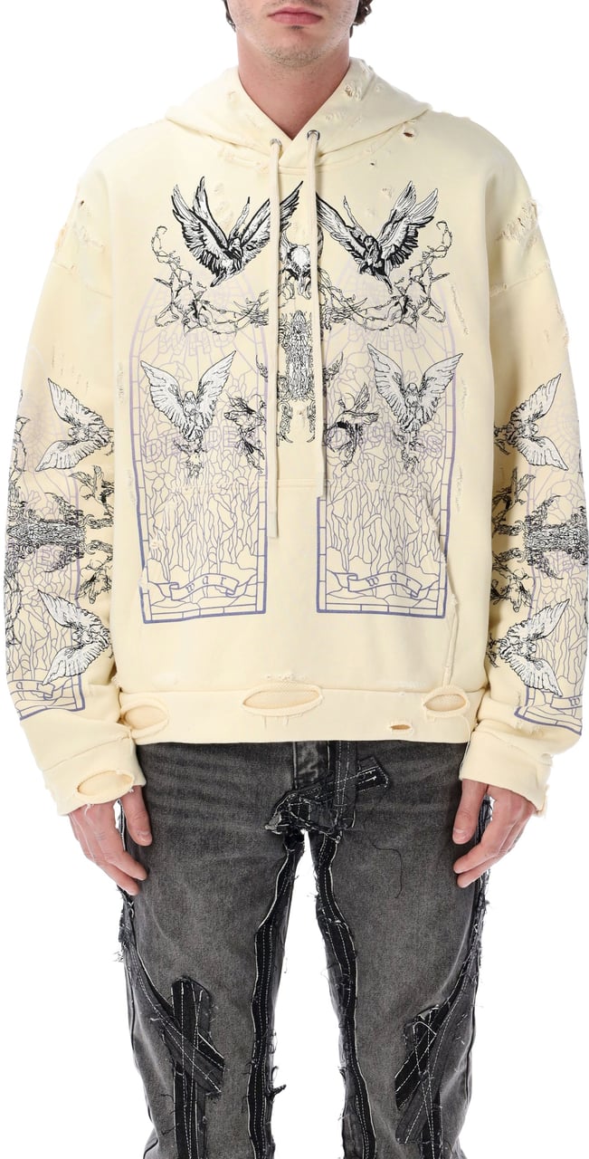 Who Decides War Ascension Hooded Pullover Cloud Wit