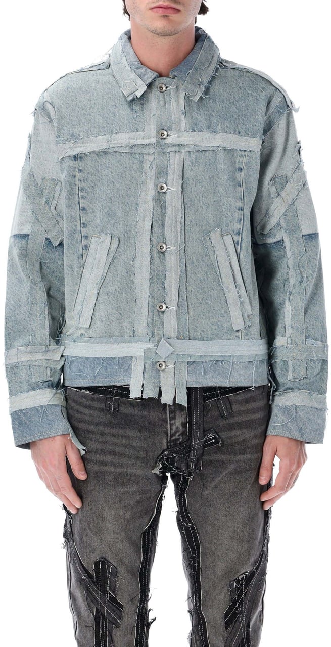 Who Decides War Exposure Trucker Denim Lichtblauw