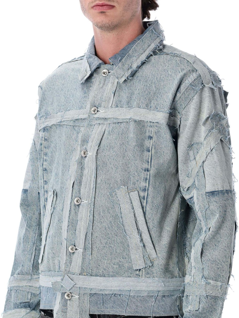 Who Decides War Exposure Trucker Denim Lichtblauw