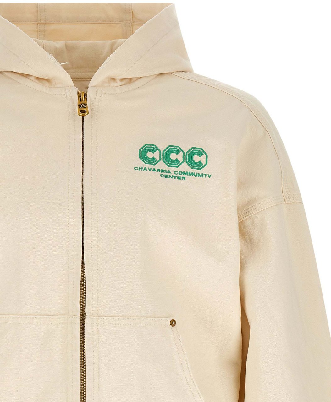 WILLY CHAVARRIA Bicolor Cotton Sweatshirt Geel